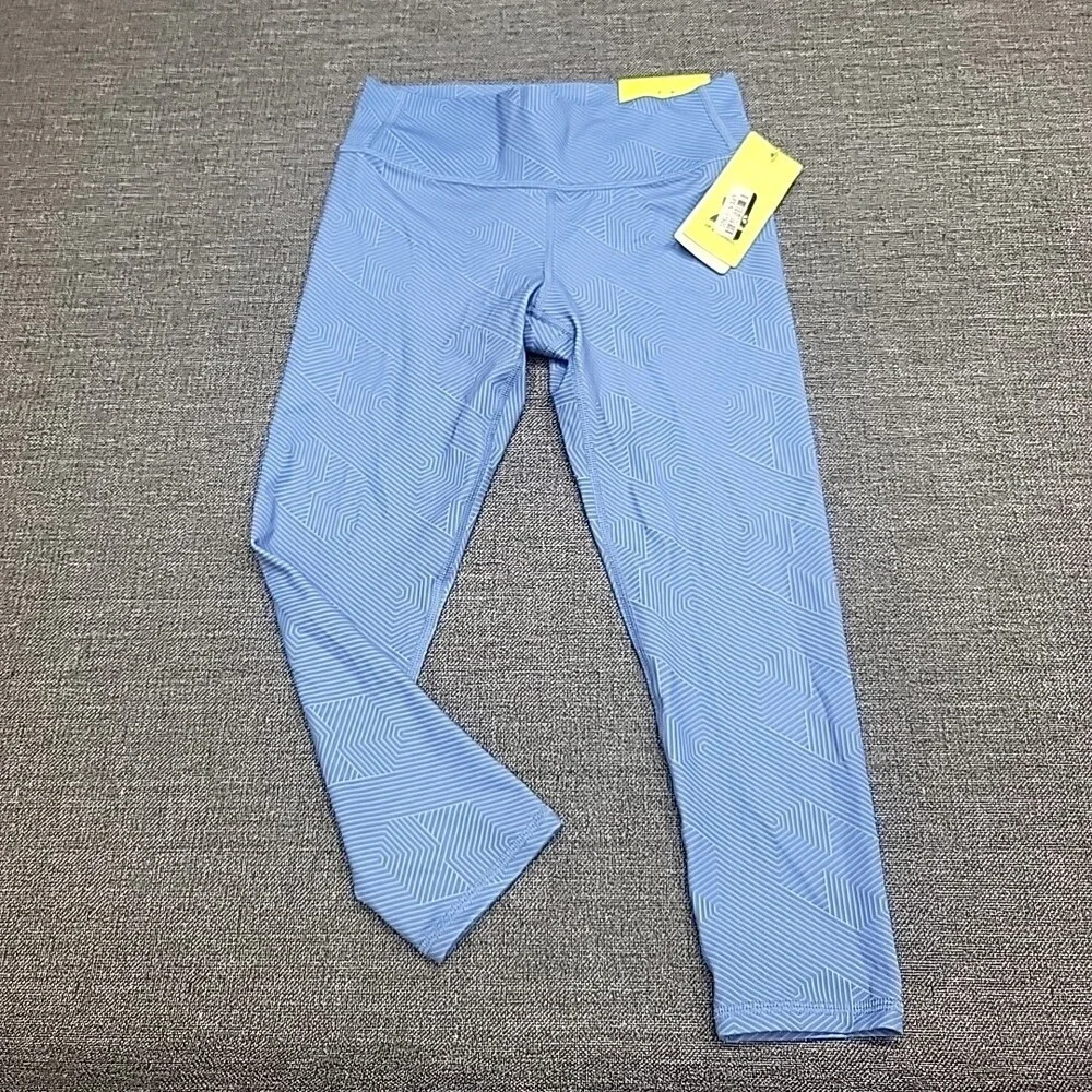 Girls Core Cropped Leggings Medium Size 8 Blue Active Pull On Pants UPF 50+